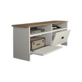 Gradias Megapap melamine tv furniture in white - sapphire oak color 120x26.6x46.8cm.