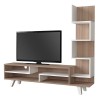 Granada Megapap melamine TV stand in white - cordoba color 149,5x29,5x120cm.