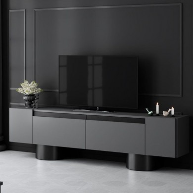 Haven Megapap melamine - metal tv stand in anthracite color 180x30x50cm.