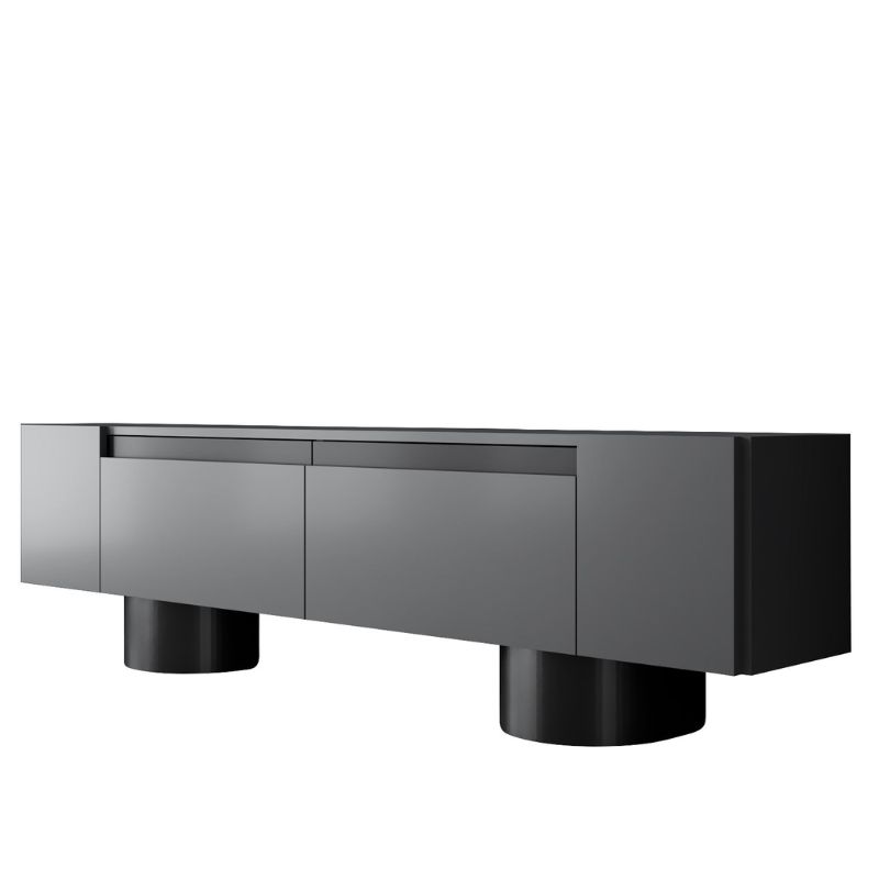 Haven Megapap melamine - metal tv stand in anthracite color 180x30x50cm.