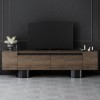 Έπιπλο τηλεόρασης Haven Megapap χρώμα καρυδί 180x30x50εκ.