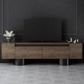 Haven Megapap melamine - metal tv stand in walnut color 180x30x50cm.