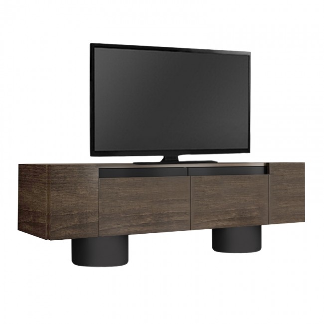 Έπιπλο τηλεόρασης Haven Megapap χρώμα καρυδί 180x30x50εκ.