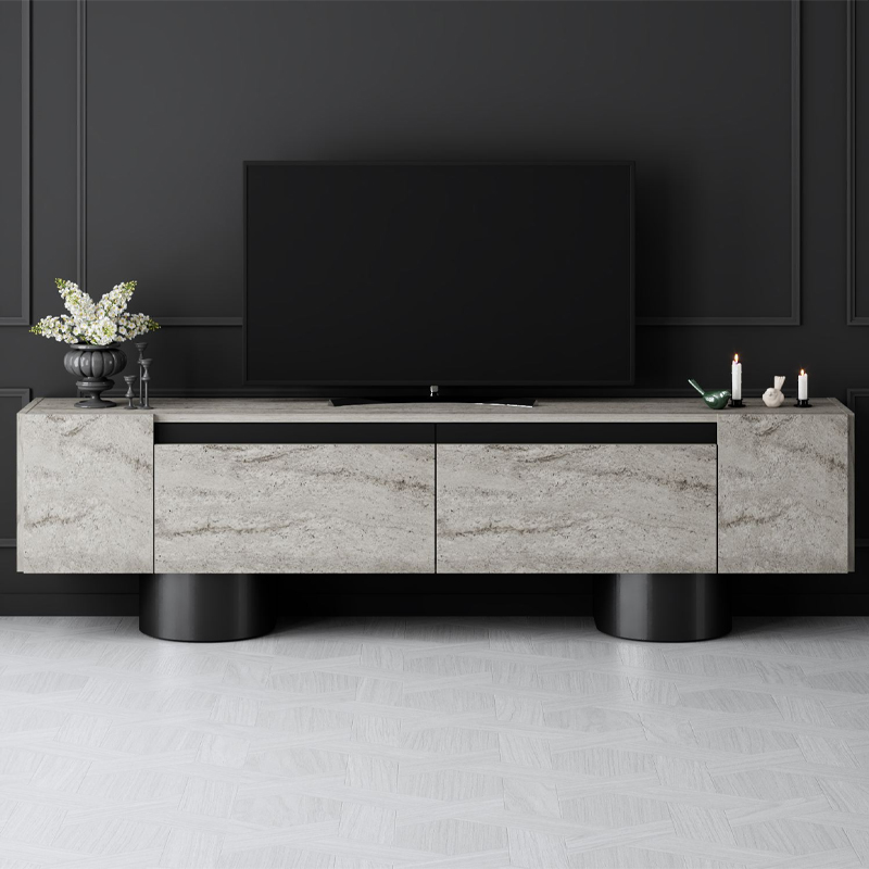 Έπιπλο τηλεόρασης Haven Megapap χρώμα travertine 180x30x50εκ.