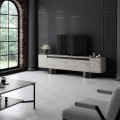 Έπιπλο τηλεόρασης Haven Megapap χρώμα travertine 180x30x50εκ.