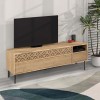 Heaton Megapap melamine TV furniture in oak color 144,6x35,6x48,4cm.