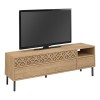 Heaton Megapap melamine TV furniture in oak color 144,6x35,6x48,4cm.
