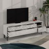 Heaton Megapap melamine TV furniture in ancient white color 144,6x35,6x48,4cm.