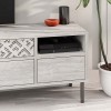 Heaton Megapap melamine TV furniture in ancient white color 144,6x35,6x48,4cm.