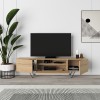 Jacomen Megapap melamine TV stand in sapphire oak color 160x35x43cm.