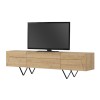 Jacomen Megapap melamine TV stand in sapphire oak color 160x35x43cm.