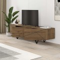 Jakomen Megapap melamine TV stand in light brown 160x36.8x43cm.