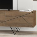 Jakomen Megapap melamine TV stand in light brown 160x36.8x43cm.