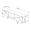 Jakomen Megapap melamine TV stand in light brown 160x36.8x43cm.