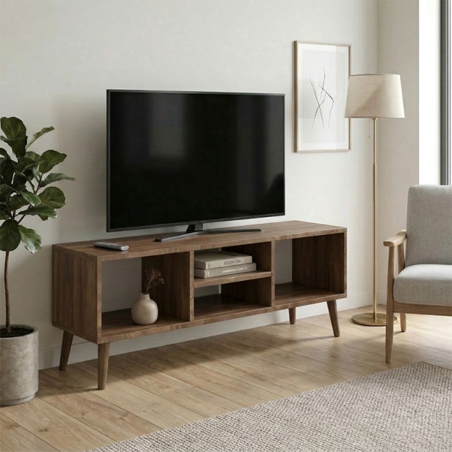 Loren Megapap melamine tv furniture in walnut color 120x30x40cm.