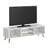 Έπιπλο τηλεόρασης Loren Megapap χρώμα λευκό 120x30x40εκ.