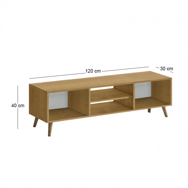 Loren Megapap melamine tv furniture in sapphire oak color 120x30x40cm.
