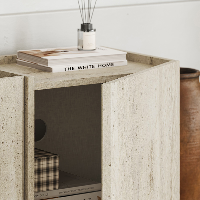 Lowen Megapap melamine tv stand in travertine color 180x35x46.2cm.