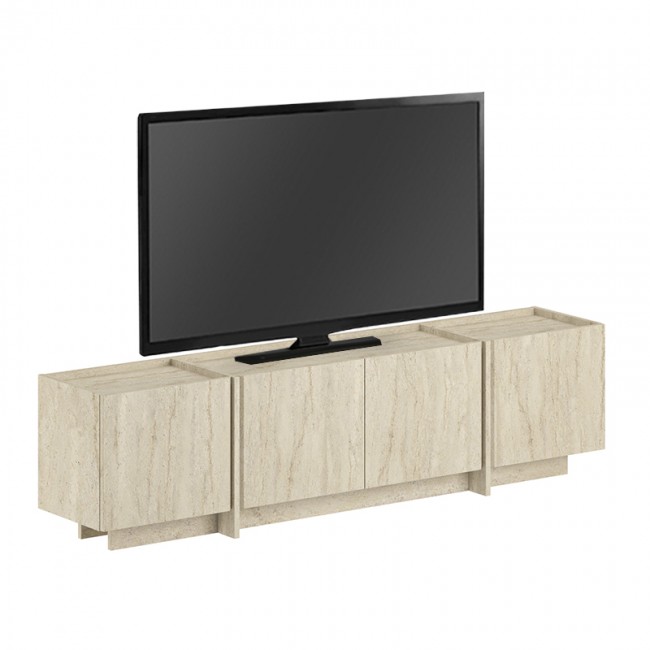 Έπιπλο τηλεόρασης Lowen Megapap χρώμα travertine 180x35x46,2εκ.