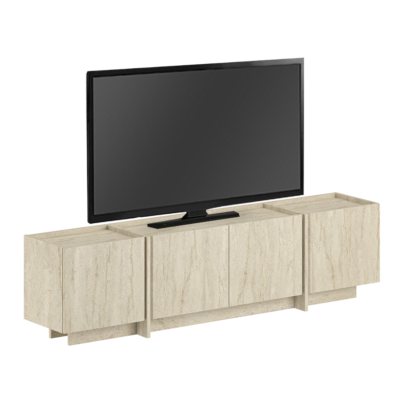 Lowen Megapap melamine tv stand in travertine color 180x35x46.2cm.