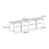 Έπιπλο τηλεόρασης Lowen Megapap χρώμα travertine 180x35x46,2εκ.
