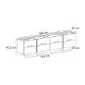 Lowen Megapap melamine tv stand in travertine color 180x35x46.2cm.