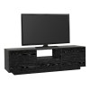 Lumbera Megapap melamine tv furniture in sencron black color 160x29.5x42cm.