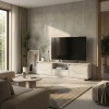 Lumbera Megapap melamine tv furniture in travertine color 160x29.5x42cm.