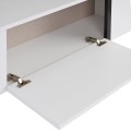 Έπιπλο τηλεόρασης Luxe Megapap χρώμα λευκό - μαύρο 180x30x50εκ.