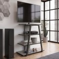 Lyno Megapap melamine TV stand in retro grey color 70.4x54x80cm.