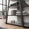 Lyno Megapap melamine TV stand in retro grey color 70.4x54x80cm.