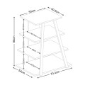 Lyno Megapap melamine TV stand in retro grey color 70.4x54x80cm.
