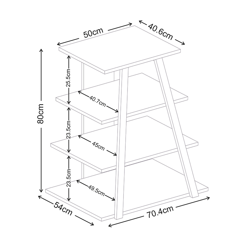 Lyno Megapap melamine TV stand in retro grey color 70.4x54x80cm.