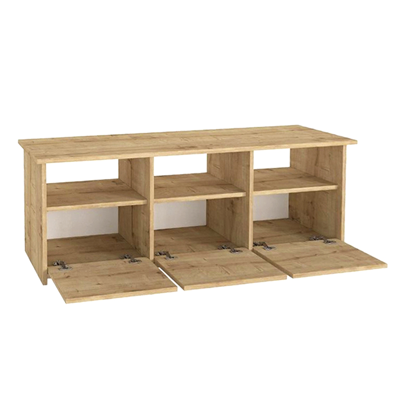 Mahen Megapap melamine tv stand in sapphire oak color 140x35x49.8cm.