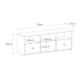 Mahen Megapap melamine tv stand in sapphire oak color 140x35x49.8cm.