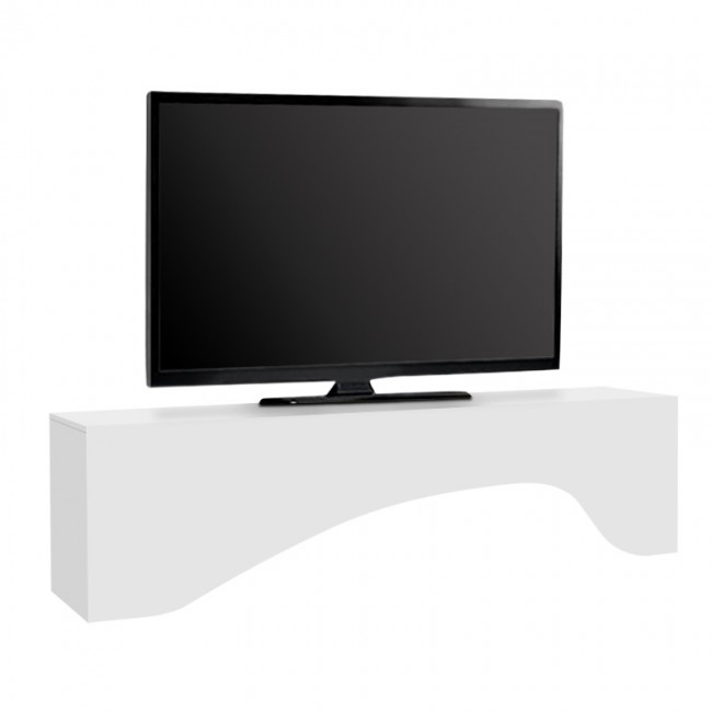 Mara Megapap melamine tv furniture in white color 150x31.4x40cm.