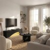 Έπιπλο τηλεόρασης Mara Megapap με LED χρώμα sencron black 150x31,4x40εκ.