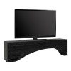 Έπιπλο τηλεόρασης Mara Megapap με LED χρώμα sencron black 150x31,4x40εκ.