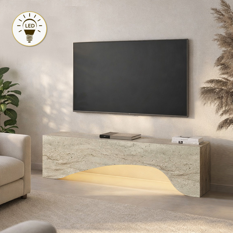 Mara Megapap melamine tv furniture in travertine color 150x31.4x40cm.