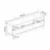 Έπιπλο τηλεόρασης Marquise Megapap χρώμα sandstone 150x35x56εκ.