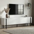 Nexus Megapap melamine TV stand in white color 180x30x45.5cm.