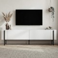 Nexus Megapap melamine TV stand in white color 180x30x45.5cm.