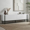 Nexus Megapap melamine TV stand in white color 180x30x45.5cm.