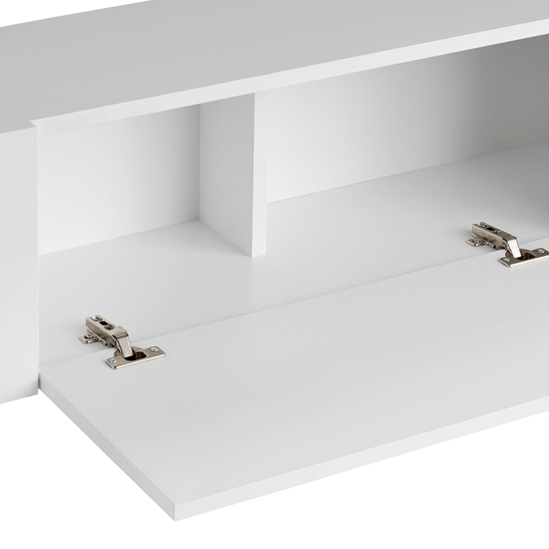Nexus Megapap melamine TV stand in white color 180x30x45.5cm.