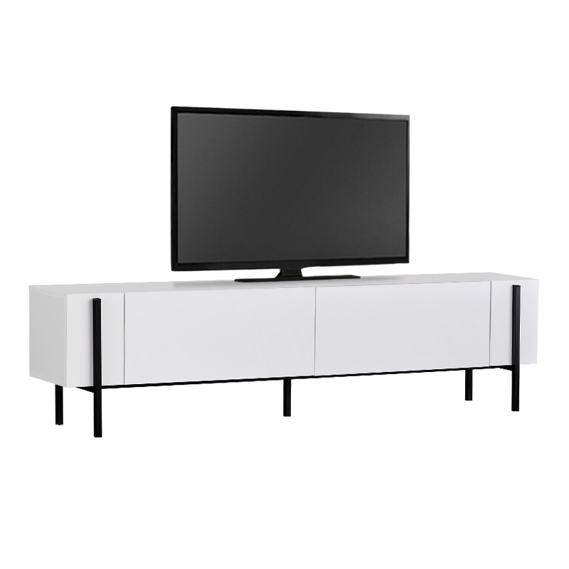 Nexus Megapap melamine TV stand in white color 180x30x45.5cm.