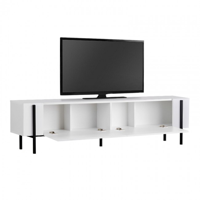 Έπιπλο τηλεόρασης Nexus Megapap χρώμα λευκό 180x30x45,5εκ.