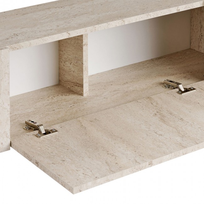 Έπιπλο τηλεόρασης Nexus Megapap χρώμα travertine - χρυσό 180x30x45,5εκ.