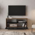 Έπιπλο τηλεόρασης Novela Megapap χρώμα καρυδί - μαύρο εφέ μαρμάρου 90x29,5x50εκ.