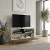 Novela Megapap melamine TV stand in white - walnut color 90x29,5x50cm.