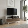 Novela Megapap melamine TV stand in white - walnut color 90x29,5x50cm.